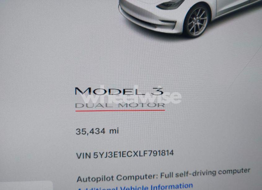 Photo 15 of 2020 Tesla Model 3 PERFORMANCE DUAL MOTOR ALL-WHEEL DRIVE (VIN 5YJ3E1ECXLF791814)
