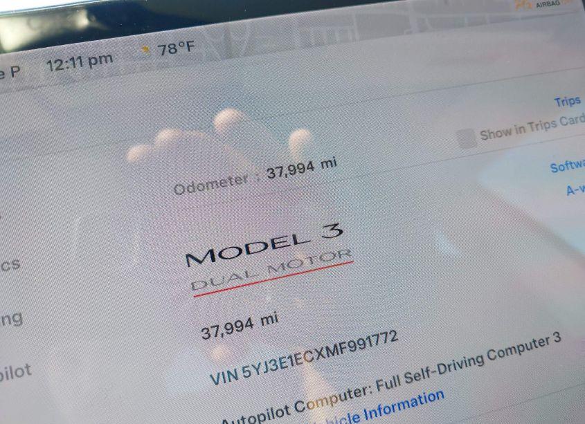 Photo 7 of 2021 Tesla Model 3 PERFORMANCE DUAL MOTOR ALL-WHEEL DRIVE (VIN 5YJ3E1ECXMF991772)
