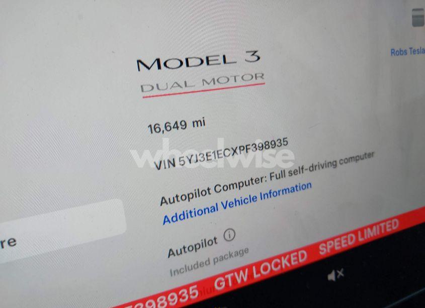 Photo 9 of 2023 Tesla Model 3 PERFORMANCE DUAL MOTOR ALL-WHEEL DRIVE (VIN 5YJ3E1ECXPF398935)