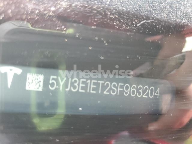 Photo 3 of 2025 TESLA MODEL 3 (VIN 5YJ3E1ET2SF963204)