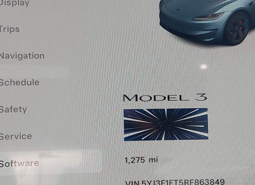 Photo 7 of 2024 Tesla Model 3 PERFORMANCE ALL-WHEEL DRIVE (VIN 5YJ3E1ET5RF863849)