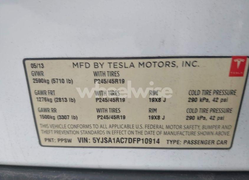 Photo 9 of 2013 Tesla Model S (VIN 5YJSA1AC7DFP10914)
