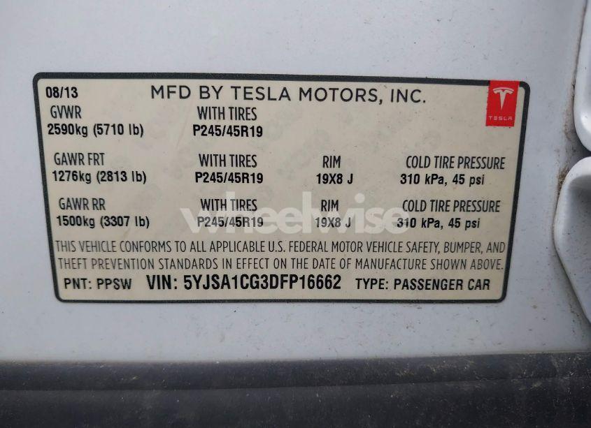 Photo 9 of 2013 Tesla Model S (VIN 5YJSA1CG3DFP16662)
