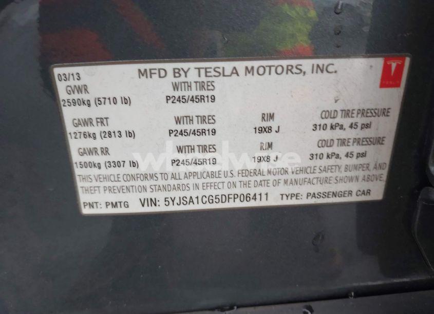 Photo 9 of 2013 Tesla Model S (VIN 5YJSA1CG5DFP06411)
