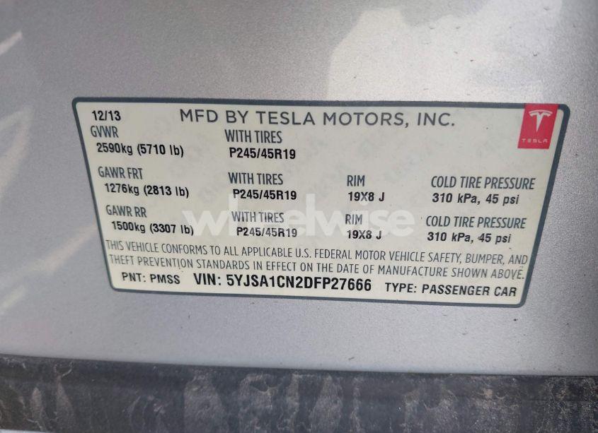 Photo 9 of 2013 Tesla Model S (VIN 5YJSA1CN2DFP27666)