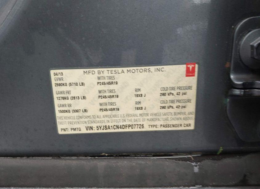 Photo 9 of 2013 Tesla Model S (VIN 5YJSA1CN4DFP07726)