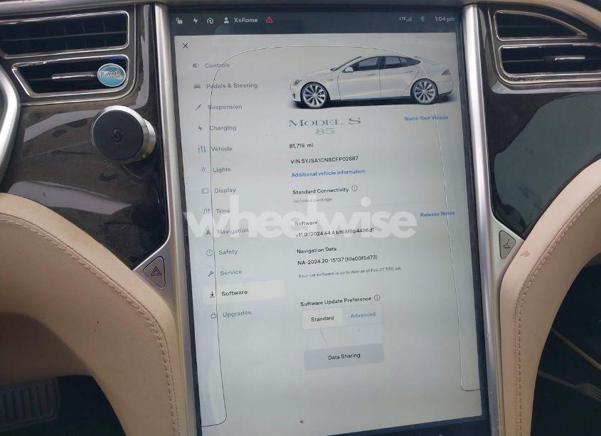 Photo 7 of 2012 Tesla Model S SIGNATURE (VIN 5YJSA1CN8CFP02687)