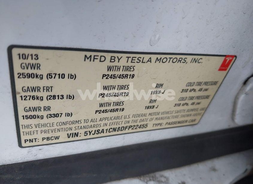 Photo 9 of 2013 Tesla Model S (VIN 5YJSA1CN8DFP22455)