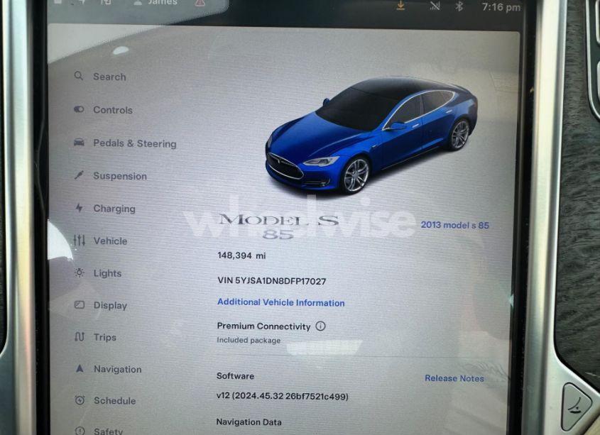 Photo 7 of 2013 Tesla Model S (VIN 5YJSA1DN8DFP17027)