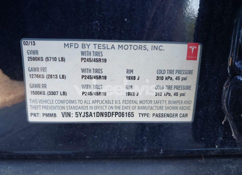 Photo 9 of 2013 Tesla Model S (VIN 5YJSA1DN9DFP06165)