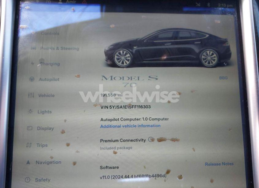 Photo 7 of 2015 Tesla Model S 60/70/85 (VIN 5YJSA1E15FF116303)