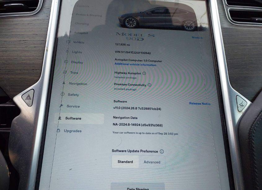 Photo 19 of 2016 Tesla Model S 60D/70D/75D/85D/90D (VIN 5YJSA1E22GF132842)