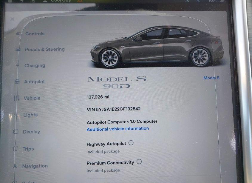 Photo 7 of 2016 Tesla Model S 60D/70D/75D/85D/90D (VIN 5YJSA1E22GF132842)