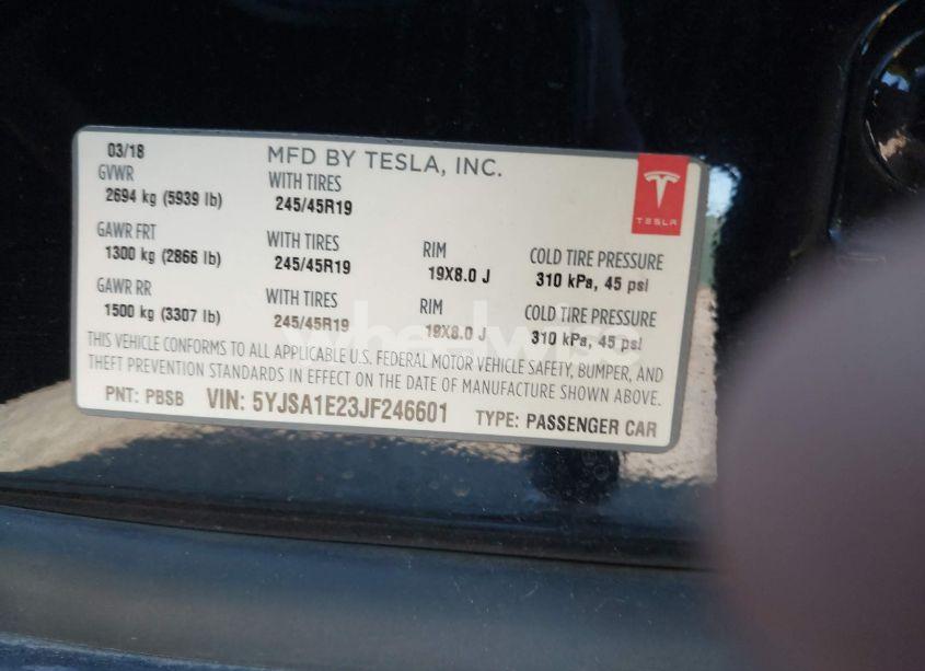 Photo 9 of 2018 Tesla Model S 100D/75D/P100D (VIN 5YJSA1E23JF246601)