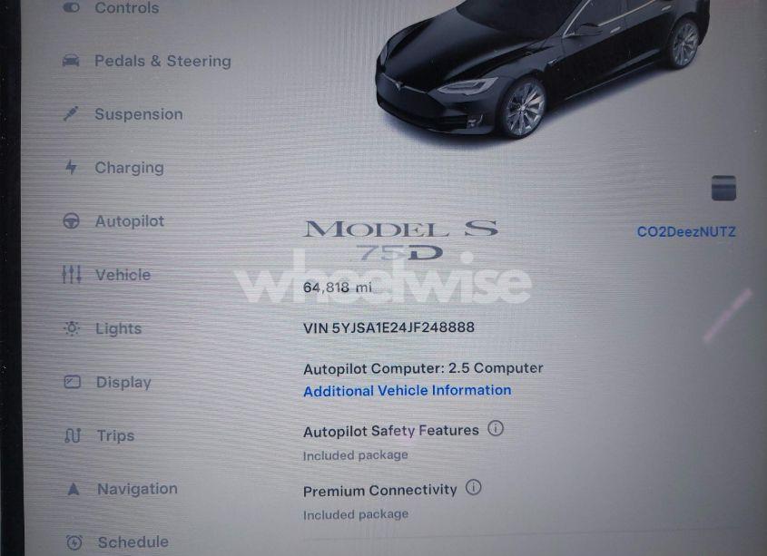 Photo 16 of 2018 Tesla Model S 100D/75D/P100D (VIN 5YJSA1E24JF248888)