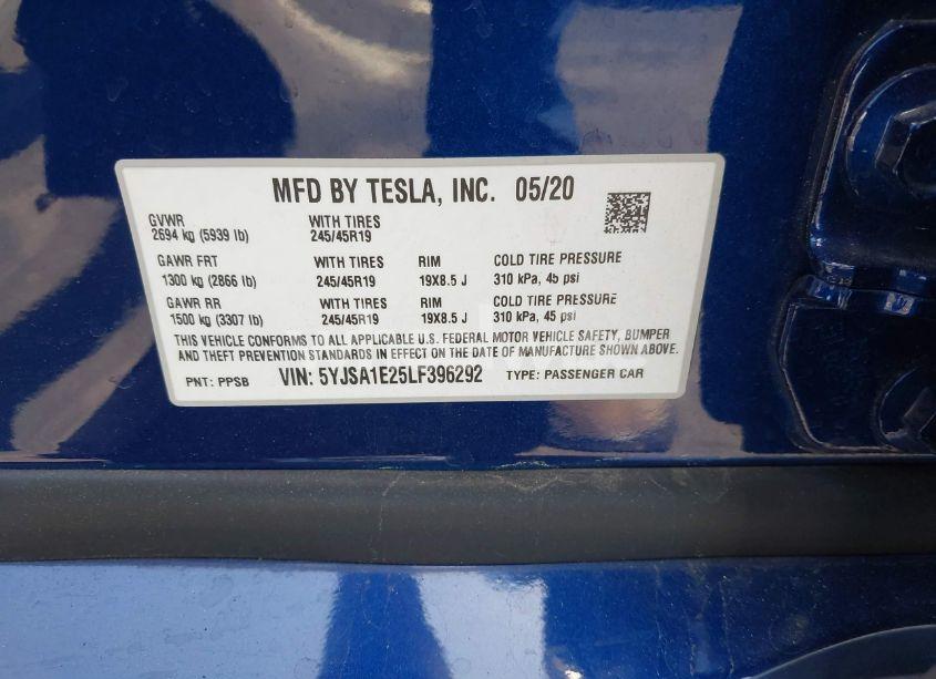 Photo 9 of 2020 Tesla Model S LONG RANGE DUAL MOTOR ALL-WHEEL DRIVE/LONG RANGE PLUS DUAL MOTOR ALL-WHEEL DRIVE (VIN 5YJSA1E25LF396292)