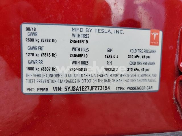 Photo 12 of 2018 TESLA MODEL S N/A (VIN 5YJSA1E27JF273154)