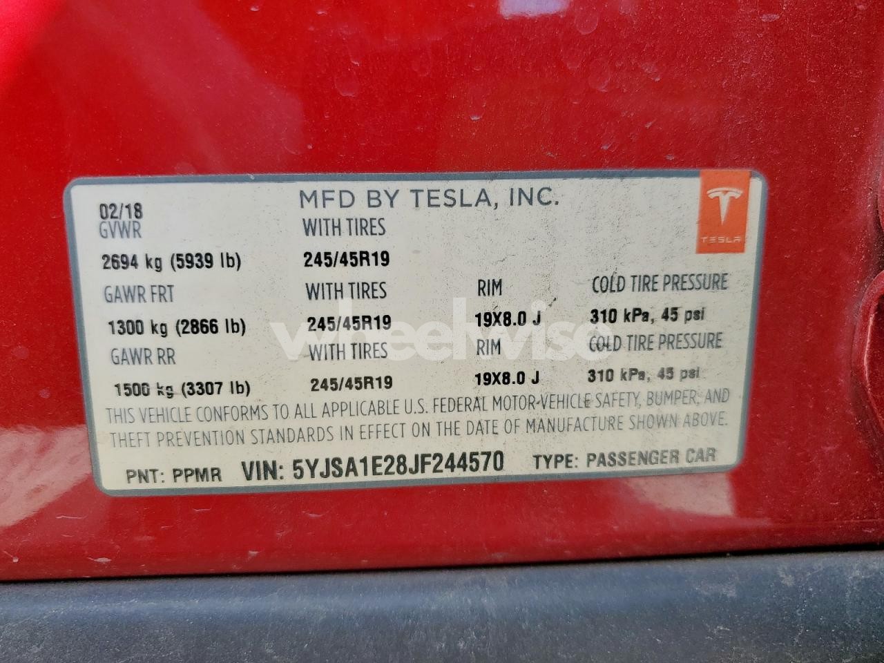 Photo 13 of 2018 TESLA MODEL S (VIN 5YJSA1E28JF244570)