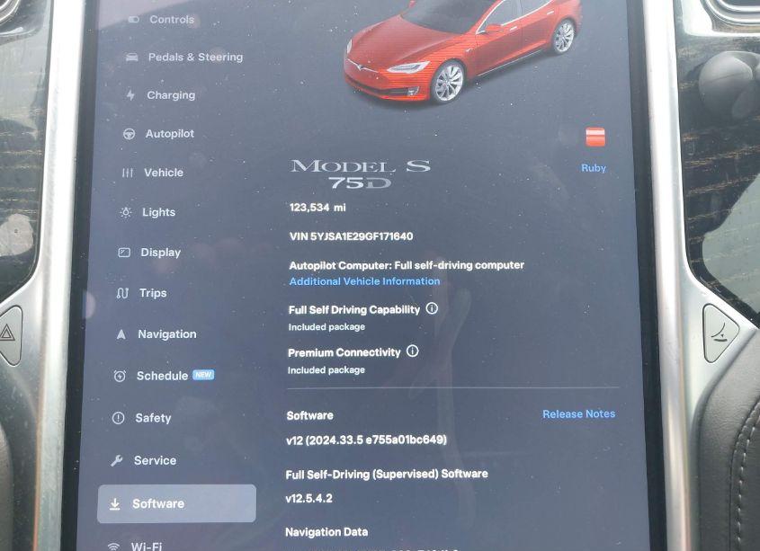 Photo 7 of 2016 Tesla Model S 60D/70D/75D/85D/90D (VIN 5YJSA1E29GF171640)