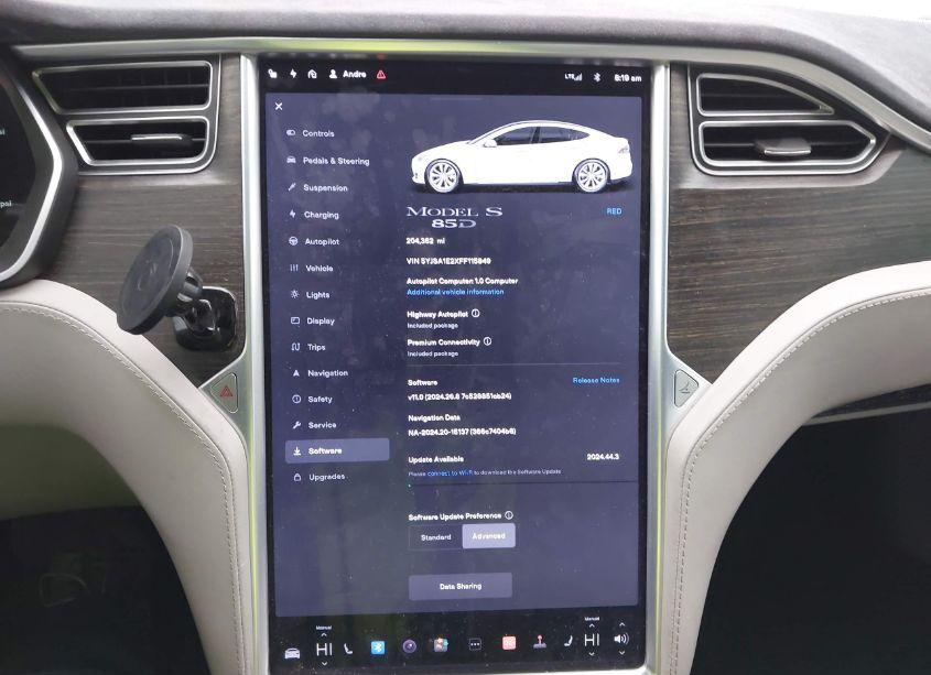 Photo 7 of 2015 Tesla Model S 70D/85D/P85D (VIN 5YJSA1E2XFF115849)