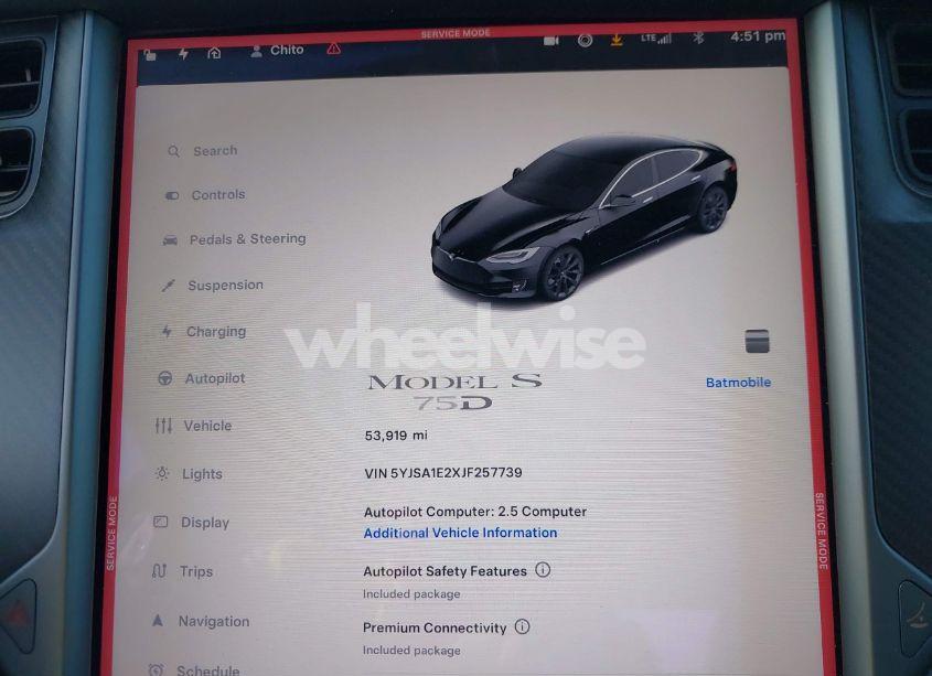 Photo 7 of 2018 Tesla Model S 100D/75D/P100D (VIN 5YJSA1E2XJF257739)