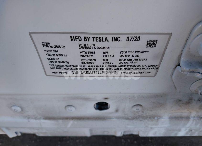 Photo 9 of 2020 Tesla Model S PERFORMANCE DUAL MOTOR ALL-WHEEL DRIVE (VIN 5YJSA1E47LF404443)