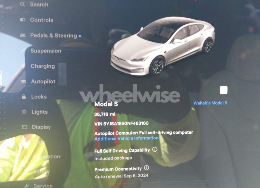Photo 7 of 2022 Tesla Model S DUAL MOTOR ALL-WHEEL DRIVE (VIN 5YJSA1E50NF483160)