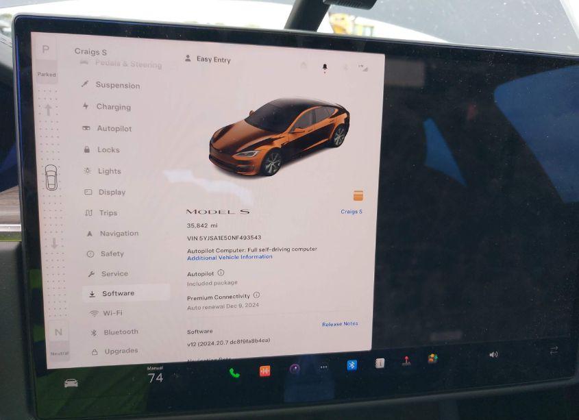 Photo 7 of 2022 Tesla Model S DUAL MOTOR ALL-WHEEL DRIVE (VIN 5YJSA1E50NF493543)