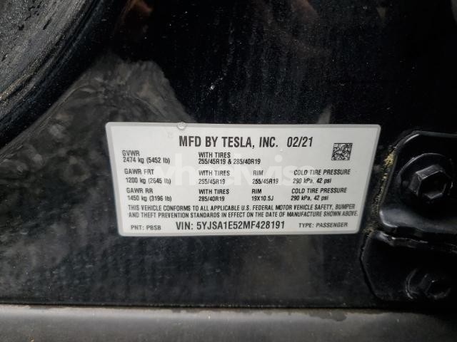 Photo 7 of 2021 TESLA MODEL S N/A (VIN 5YJSA1E52MF428191)