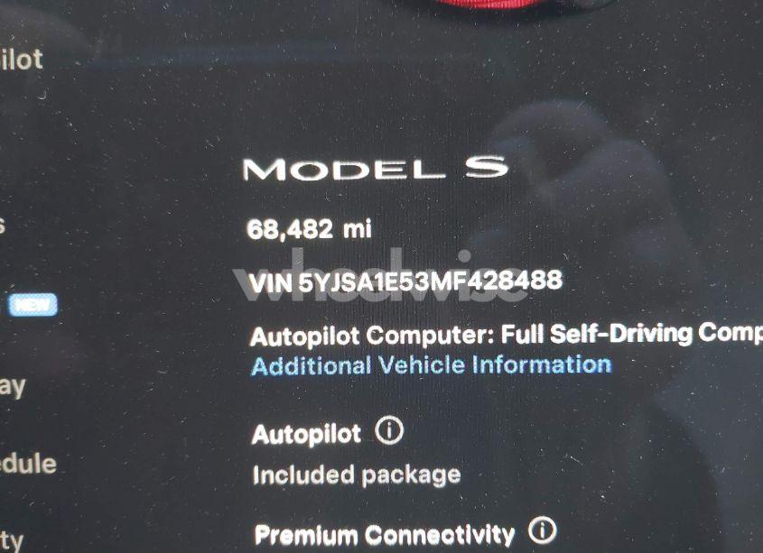 Photo 14 of 2021 Tesla Model S LONG RANGE DUAL MOTOR ALL-WHEEL DRIVE (VIN 5YJSA1E53MF428488)