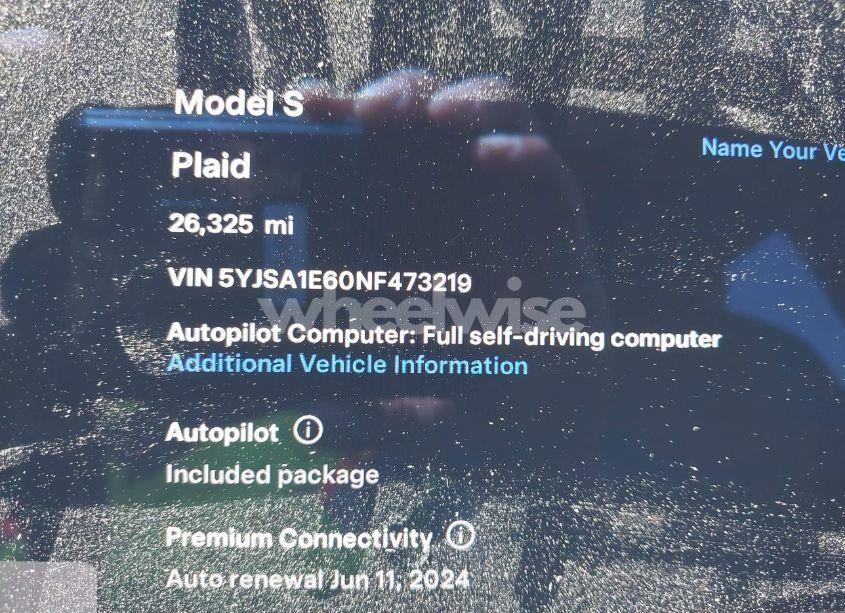 Photo 7 of 2022 Tesla Model S PLAID (VIN 5YJSA1E60NF473219)