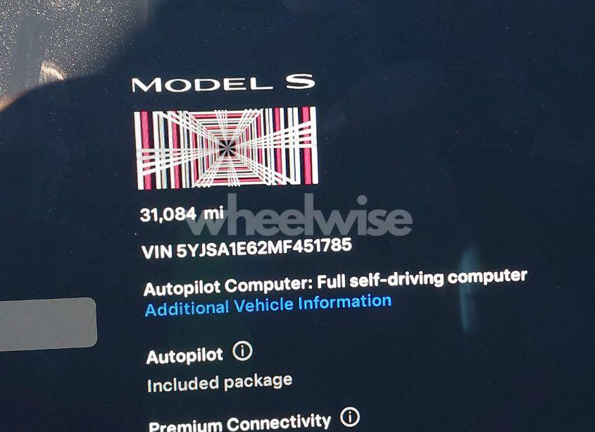 Photo 15 of 2021 Tesla Model S PLAID TRI MOTOR ALL-WHEEL DRIVE (VIN 5YJSA1E62MF451785)