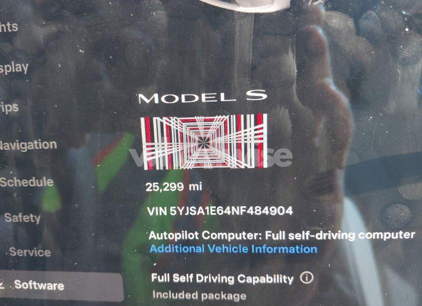 Photo 7 of 2022 Tesla Model S PLAID TRI MOTOR ALL-WHEEL DRIVE (VIN 5YJSA1E64NF484904)