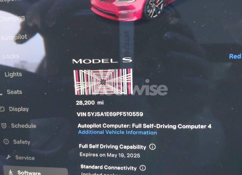 Photo 15 of 2023 Tesla Model S PLAID TRI MOTOR ALL-WHEEL DRIVE (VIN 5YJSA1E69PF510559)