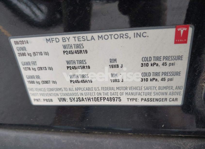 Photo 9 of 2014 Tesla Model S P85 (VIN 5YJSA1H10EFP48975)
