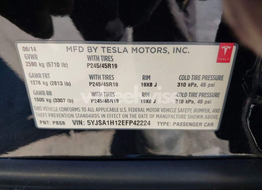 Photo 9 of 2014 Tesla Model S P85 (VIN 5YJSA1H12EFP42224)