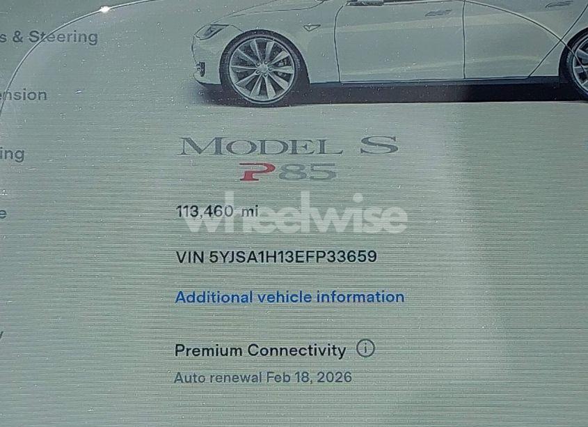 Photo 14 of 2014 Tesla Model S P85 (VIN 5YJSA1H13EFP33659)