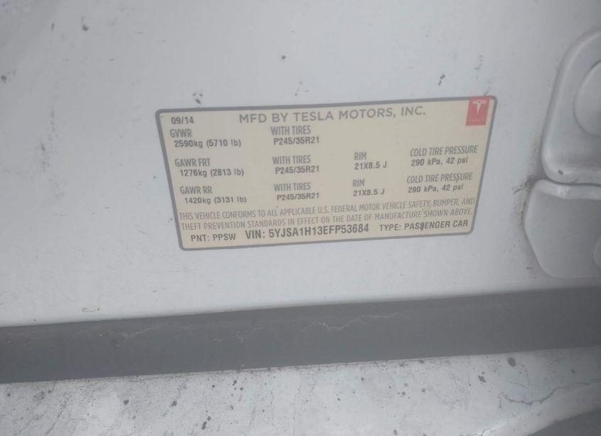 Photo 9 of 2014 Tesla Model S P85 (VIN 5YJSA1H13EFP53684)