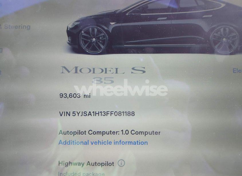 Photo 7 of 2015 Tesla Model S 60/70/85 (VIN 5YJSA1H13FF081188)
