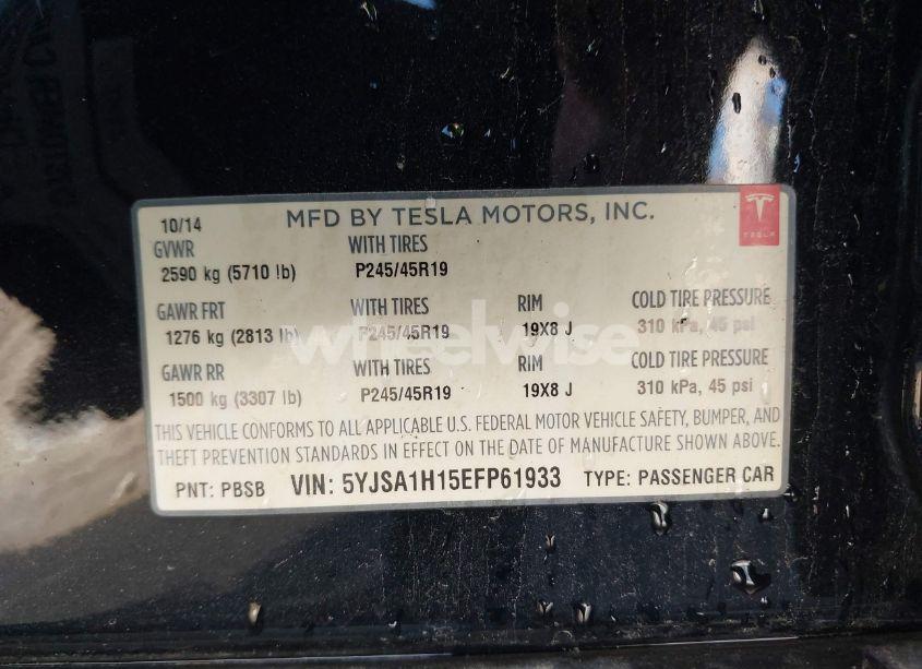 Photo 8 of 2014 Tesla Model S P85 (VIN 5YJSA1H15EFP61933)