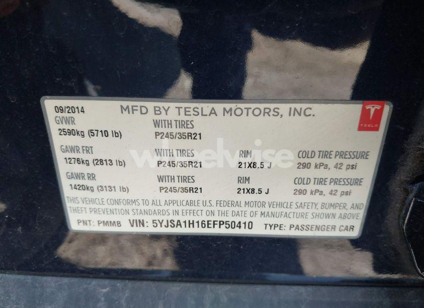 Photo 9 of 2014 Tesla Model S P85 (VIN 5YJSA1H16EFP50410)
