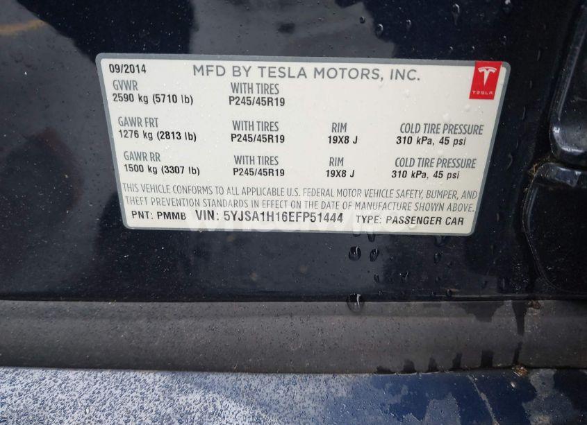 Photo 9 of 2014 Tesla Model S P85 (VIN 5YJSA1H16EFP51444)