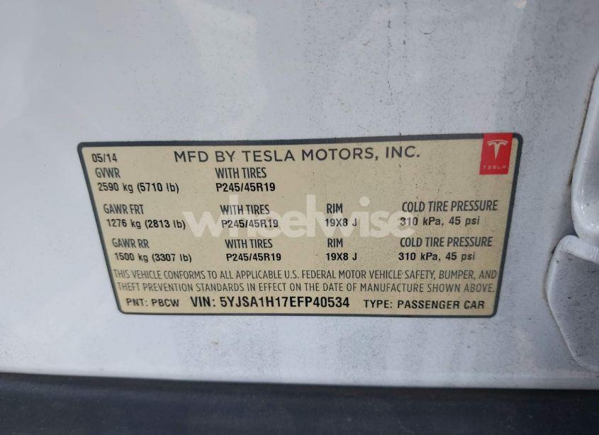 Photo 9 of 2014 Tesla Model S P85 (VIN 5YJSA1H17EFP40534)