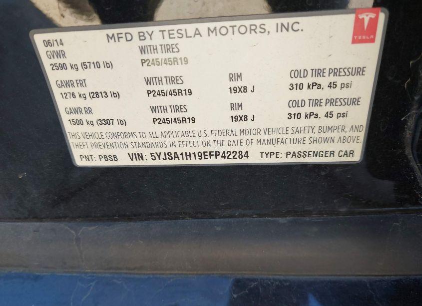 Photo 9 of 2014 Tesla Model S P85 (VIN 5YJSA1H19EFP42284)