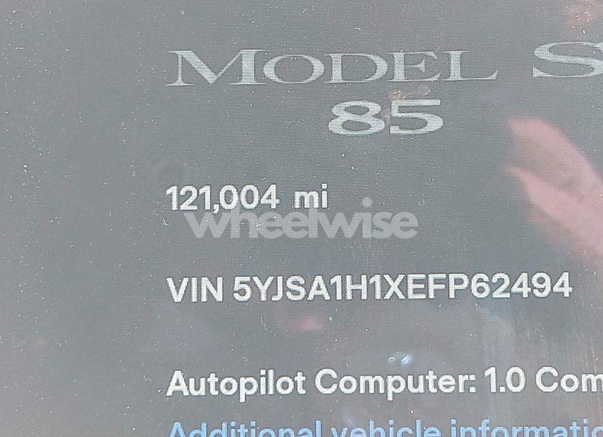 Photo 14 of 2014 Tesla Model S P85 (VIN 5YJSA1H1XEFP62494)