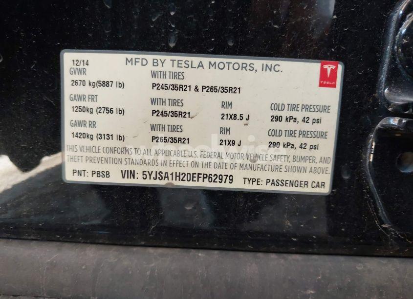 Photo 9 of 2014 Tesla Model S P85D (VIN 5YJSA1H20EFP62979)