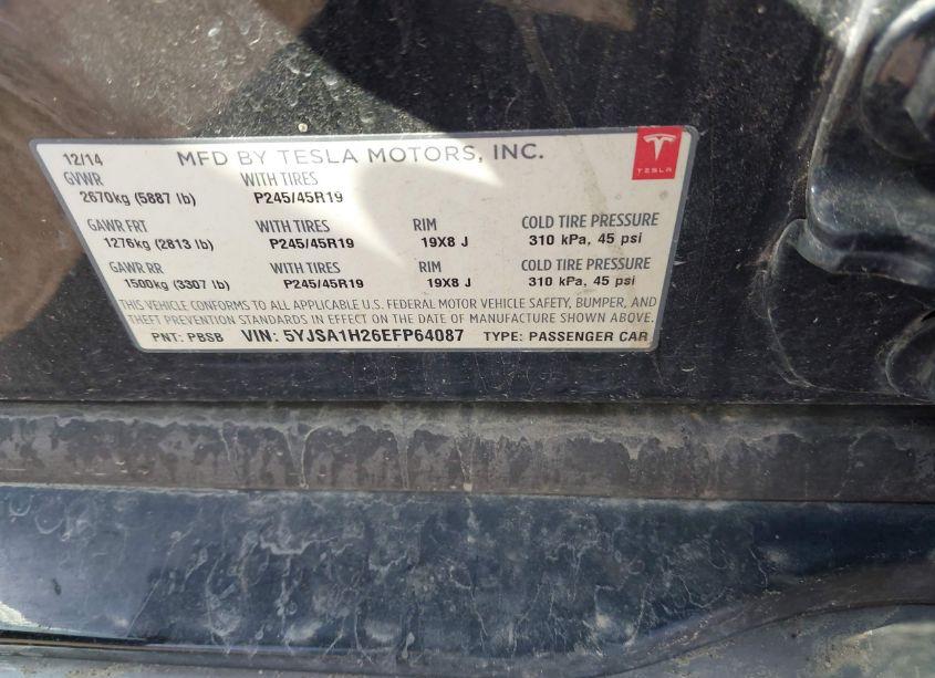 Photo 9 of 2014 Tesla Model S P85D (VIN 5YJSA1H26EFP64087)