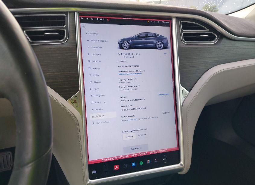 Photo 19 of 2015 Tesla Model S 70D/85D/P85D (VIN 5YJSA1H28FFP75769)