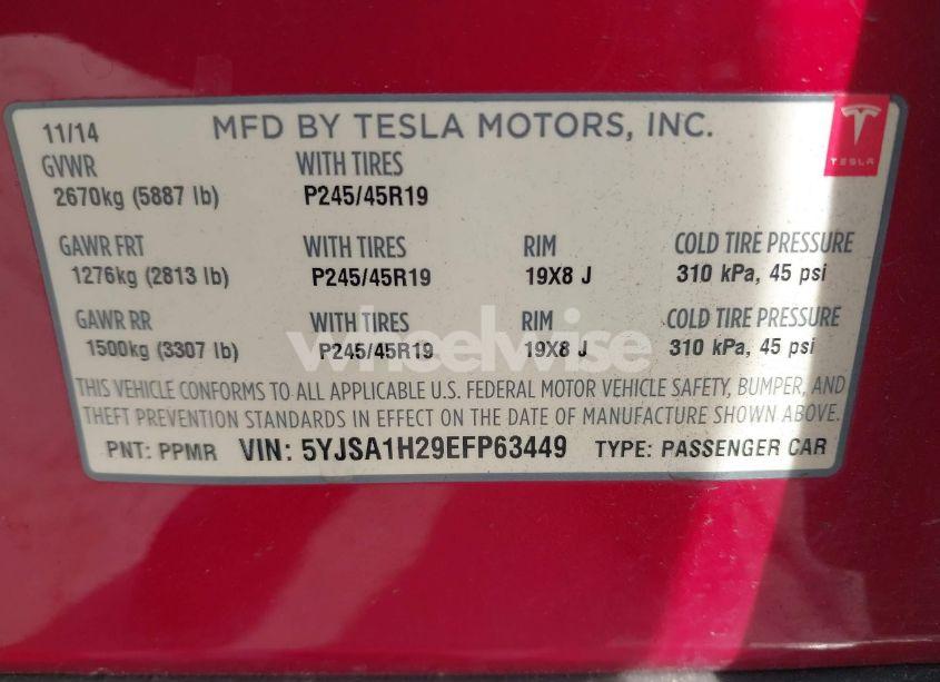 Photo 9 of 2014 Tesla Model S P85D (VIN 5YJSA1H29EFP63449)
