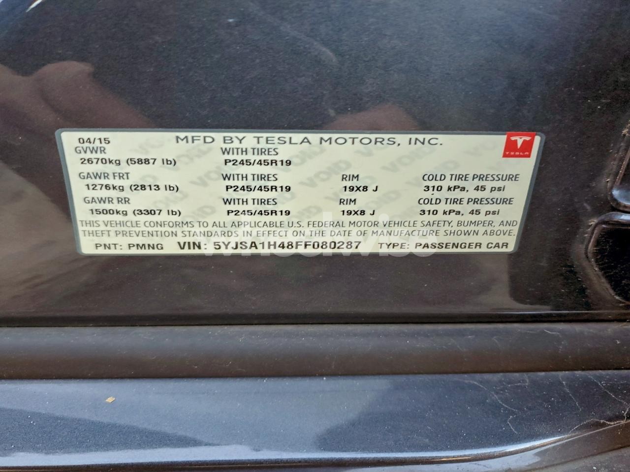 Photo 13 of 2015 TESLA MODEL S P85D (VIN 5YJSA1H48FF080287)